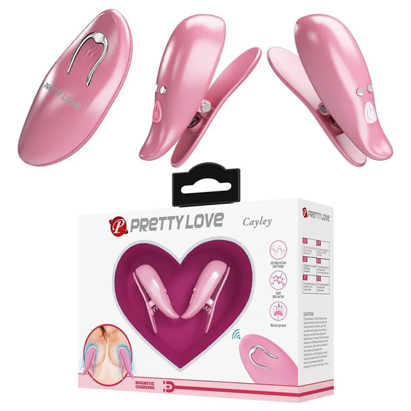 Cailey Pinzas para Pezones con Vibración y Control Remoto · PRETTYLOVE · Pinzas y Pezoneras