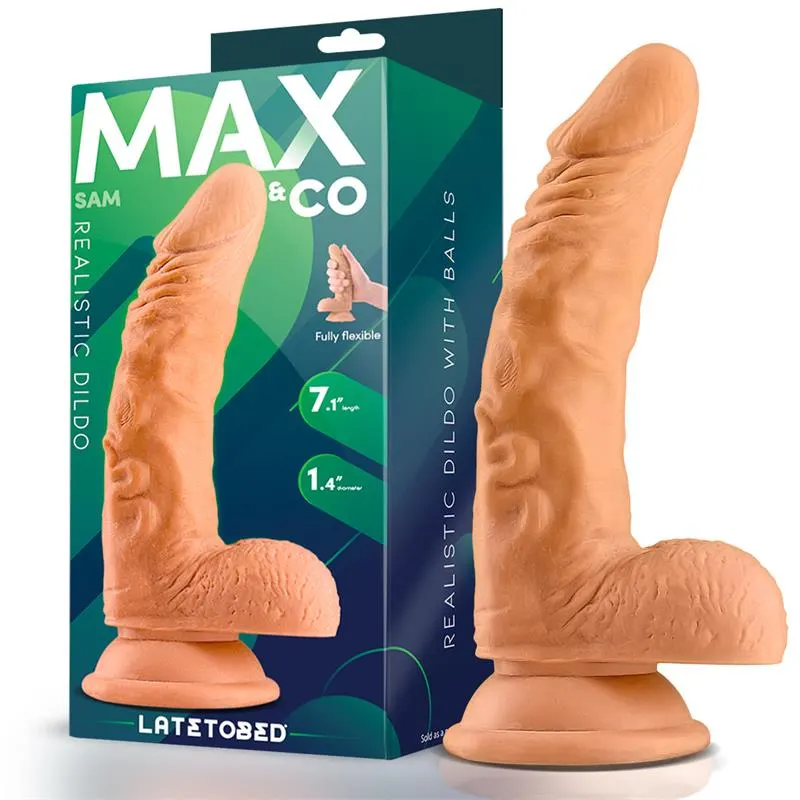 Sam Dildo Realista con Testículos 7.1 Natural · MAX & CO · Dildos