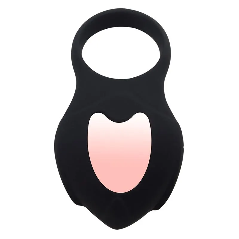 Darkblack Anillo Vibrador con Led Control Remoto USB Silicona · INTOYOU · Anillos para el Pene — Foto 3