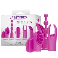 4Fun Bala Vibrador y 4 Fundas USB Impermeable Silicona · LATETOBED · Estimuladores de Clítoris