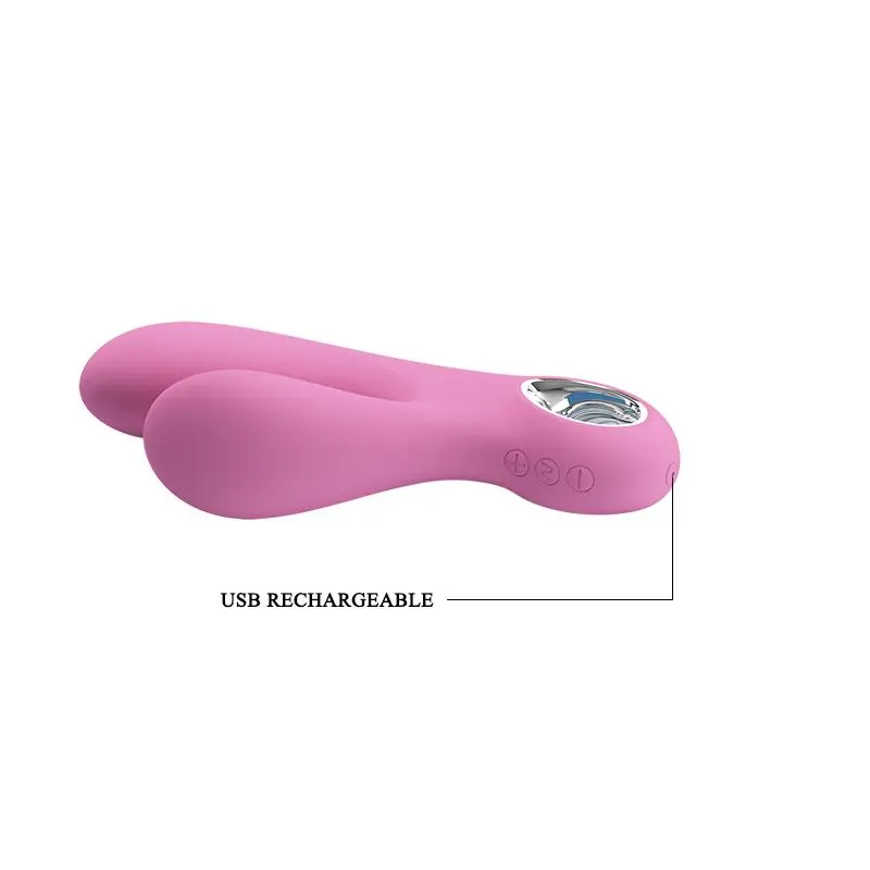 Vibrador Canrol USB Silicona Rosa Suave · PRETTYLOVE · Vibradores — Foto 5