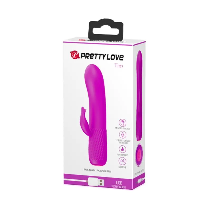Vibrador Tim USB Silicona Purpura · PRETTYLOVE · Vibradores — Foto 5