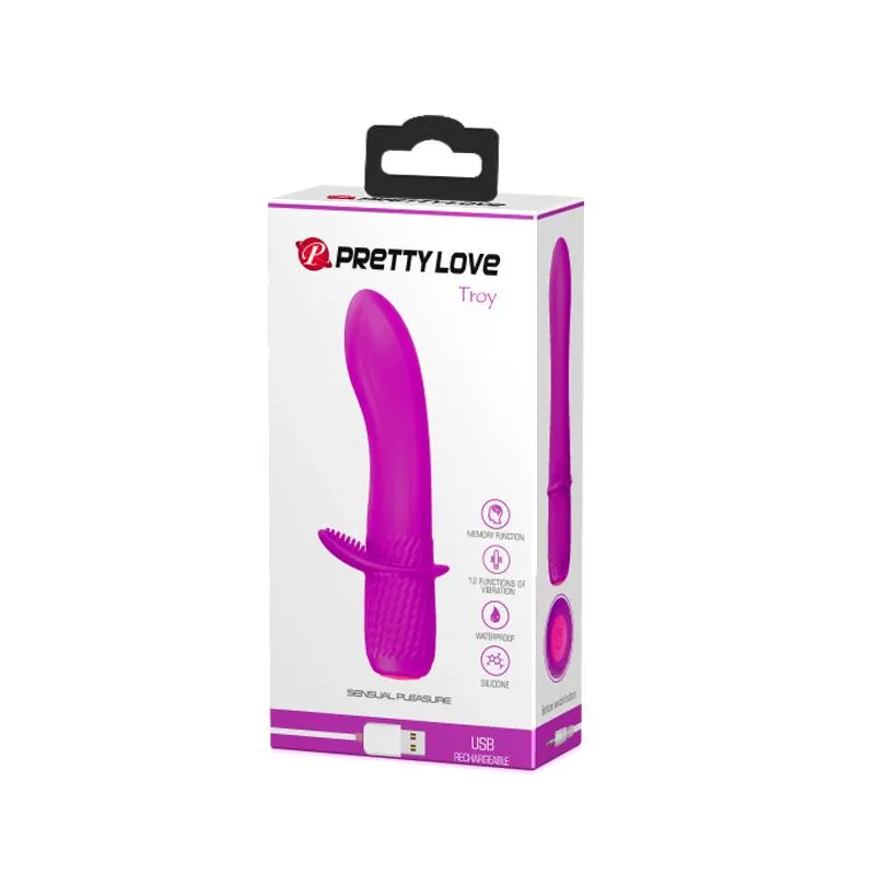 Vibrador Troy USB Silicone Purpura · PRETTYLOVE · Vibradores — Foto 6