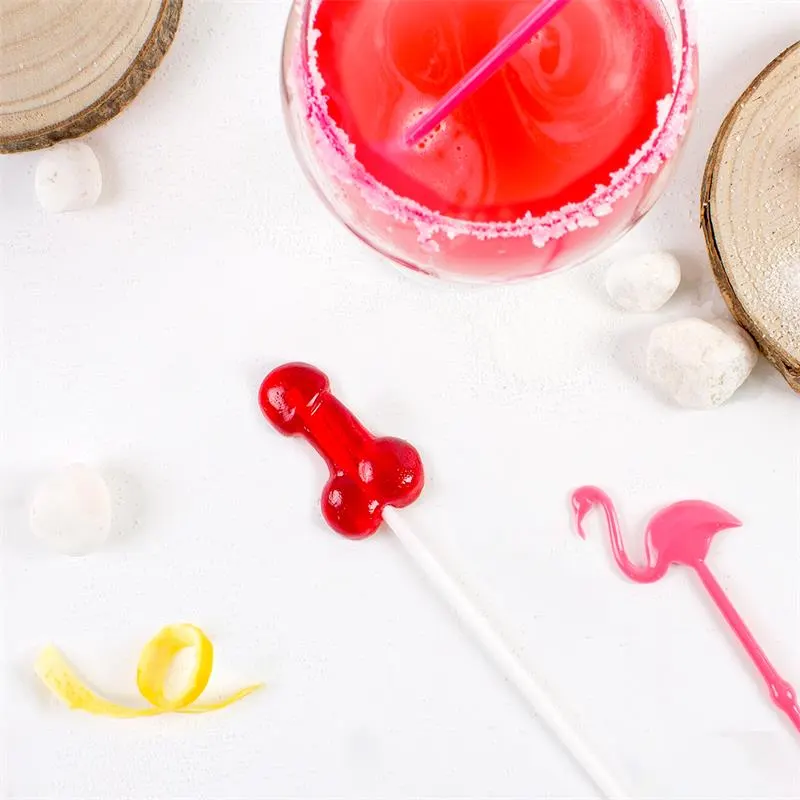 Piruleta de Pene Sabor Daiquiri de Fresa con Alcohol · SECRET PLAY · Lubricantes — Foto 4