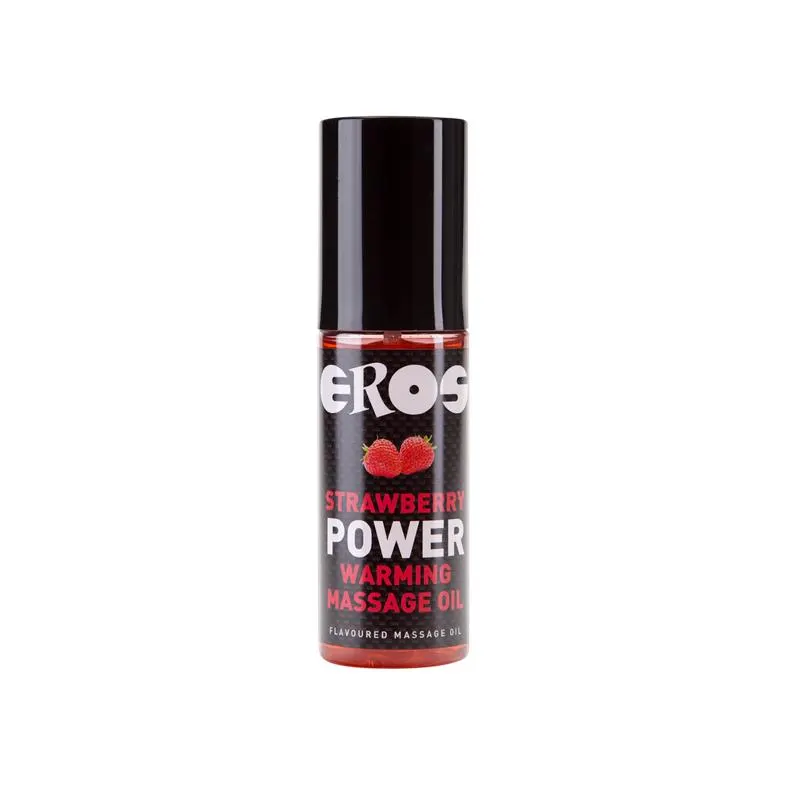 Aceite de Masaje Efecto Calor Fresa Power 100 ml · EROS · Cuidado Íntimo y Masaje