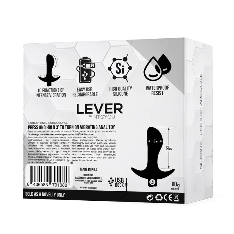 Lever Plug Anal con Vibración USB Silicona · TARDENOCHE · Anal — Foto 6