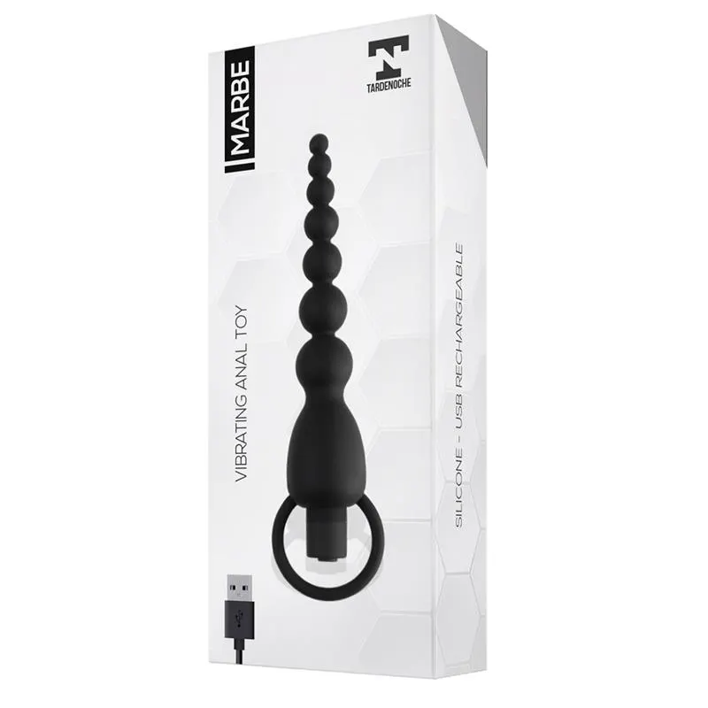 Marbe Cadena Anal con Vibración USB Silicona · TARDENOCHE · Anal — Foto 3