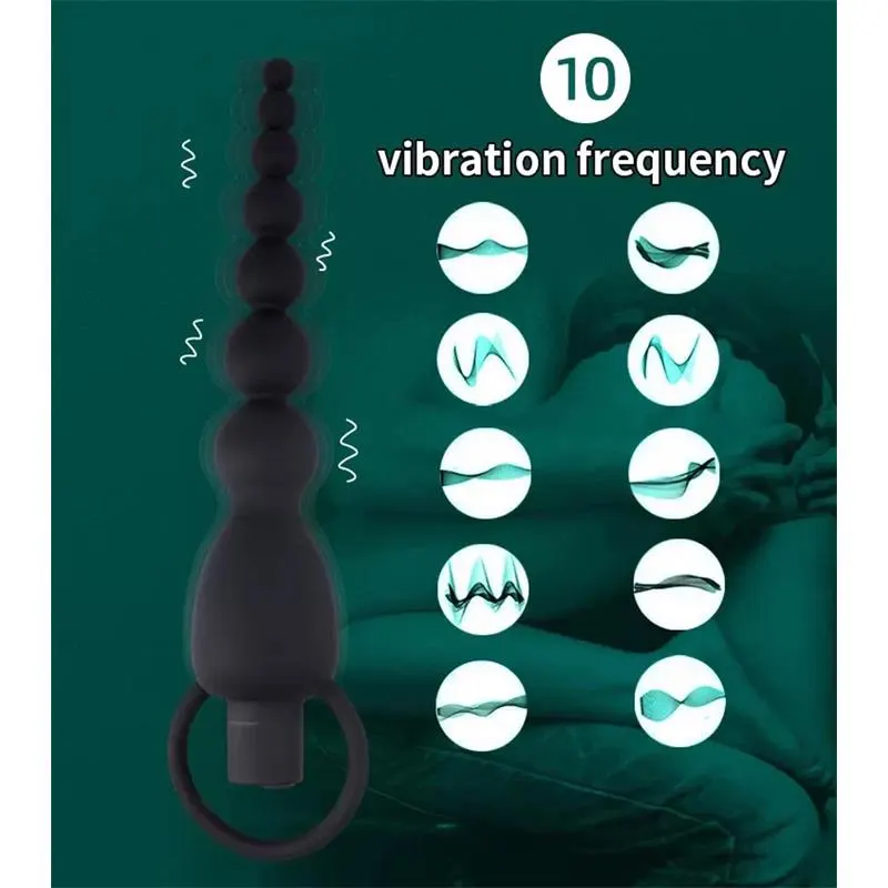 Marbe Cadena Anal con Vibración USB Silicona · TARDENOCHE · Anal — Foto 7