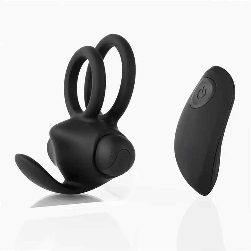 Reerin Anillo Vibrador USB Dual Control Remoto USB Silicona · TARDENOCHE · Anillos para el Pene — Foto 4