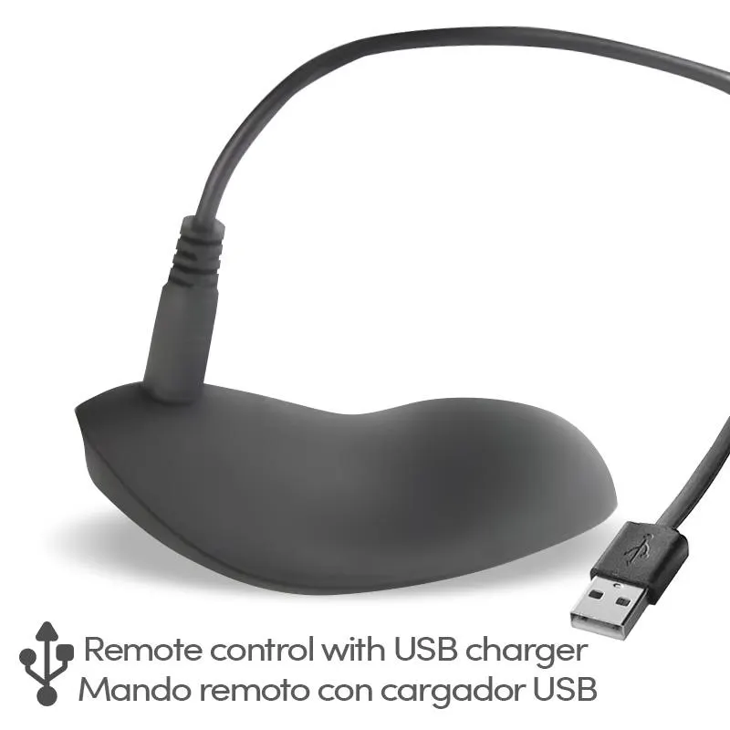 Reerin Anillo Vibrador USB Dual Control Remoto USB Silicona · TARDENOCHE · Anillos para el Pene — Foto 5