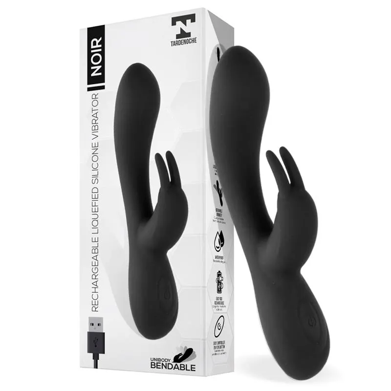 Noir Vibrador Silicona Líquida Inyectada 2 Motores USB · TARDENOCHE · Vibradores