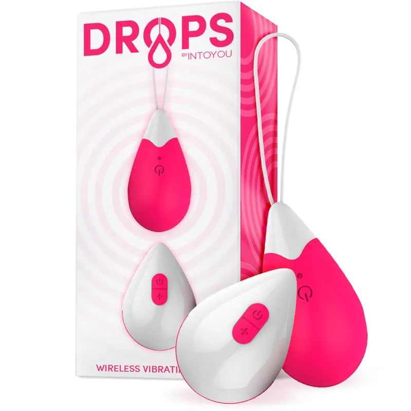 Huevo Vibrador Control Remoto USB Silicona Rosa · DROPS · Huevos y Balas Vibradoras