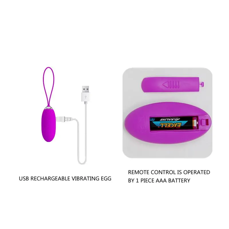 Huevo Vibrador Joanna USB Purpura · PRETTYLOVE · Huevos y Balas Vibradoras — photo 7