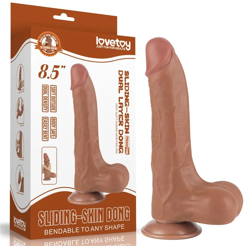 Dildo con Piel Retractil 8.5 Bronceado · LOVETOY · Dildos — Foto 11