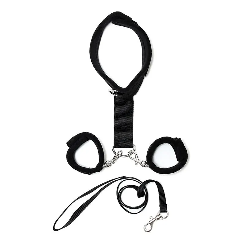 Collar y Esposas Desmontables  Negro Ajustables · BONDAGE PLAY · Accesorios BDSM y Fetish — photo 2