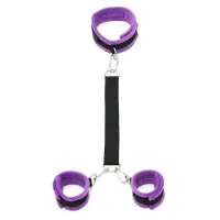 Collar y Esposas con Correas Ajustables  Púrpura · BONDAGE PLAY · Accesorios BDSM y Fetish
