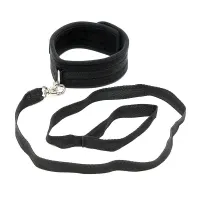 Collar con Correa Ajustable Color Negro · BONDAGE PLAY · Accesorios BDSM y Fetish