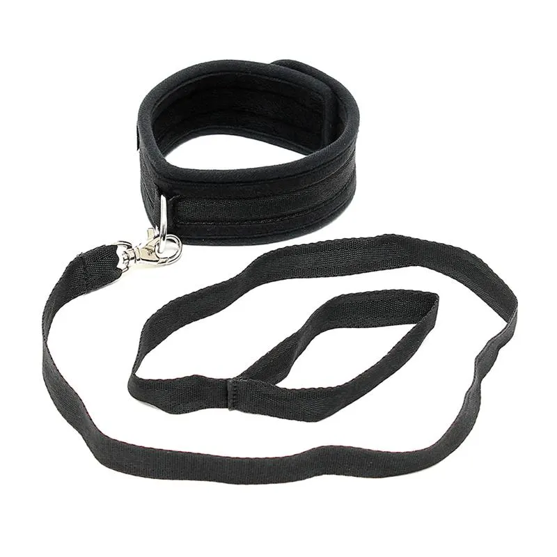 Collar con Correa Ajustable Color Negro · BONDAGE PLAY · Accesorios BDSM y Fetish
