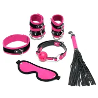 Set de Bondage 6 Piezas Rosa · BONDAGE PLAY · Accesorios BDSM y Fetish