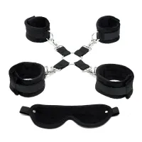 Set de Bondage Negro · BONDAGE PLAY · Esposas y Ataduras