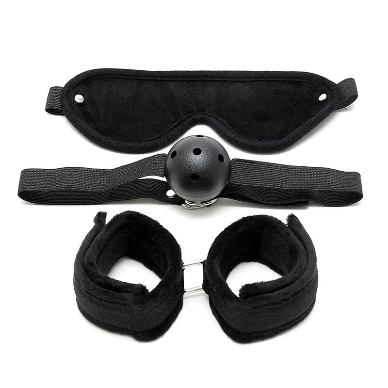 Set de Bondage 3 Piezas Negro · BONDAGE PLAY · Accesorios BDSM y Fetish