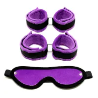 Set de Esposas para Manos y Pies Púrpura · BONDAGE PLAY · Esposas y Ataduras