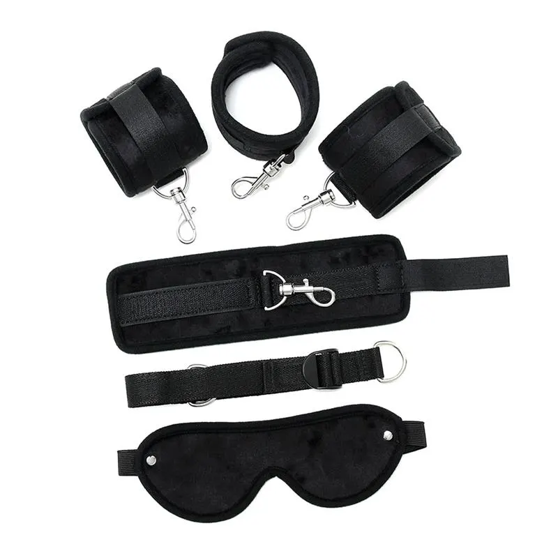 Ataduras con Máscara Ajustable Color Negro · BONDAGE PLAY · Esposas y Ataduras — Foto 4