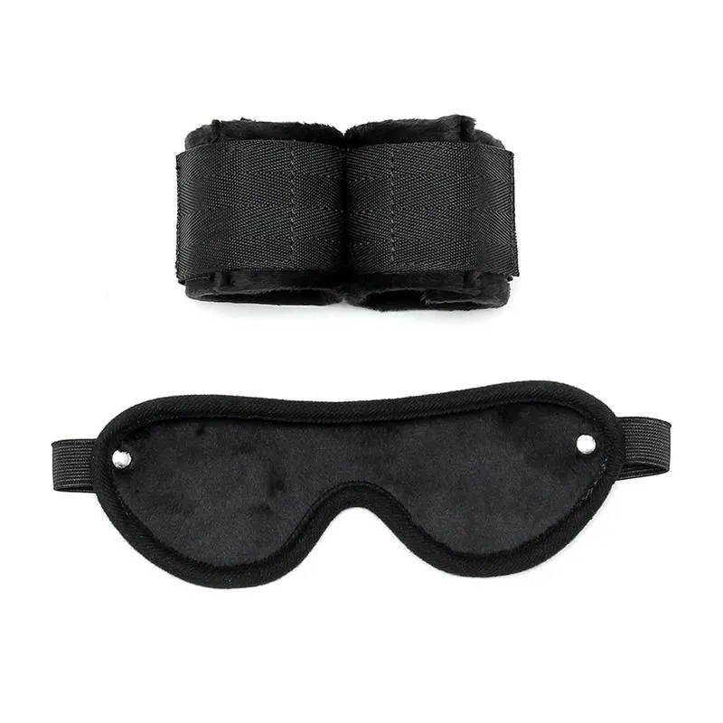 Máscara y Esposas Ajustables Negro · BONDAGE PLAY · Accesorios y Sets — photo 6