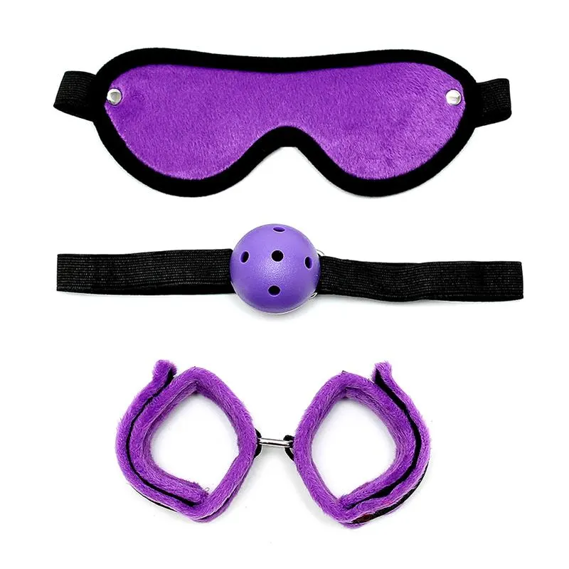 Set de Bondage 3 Piezas Púrpura · BONDAGE PLAY · Accesorios BDSM y Fetish — photo 2
