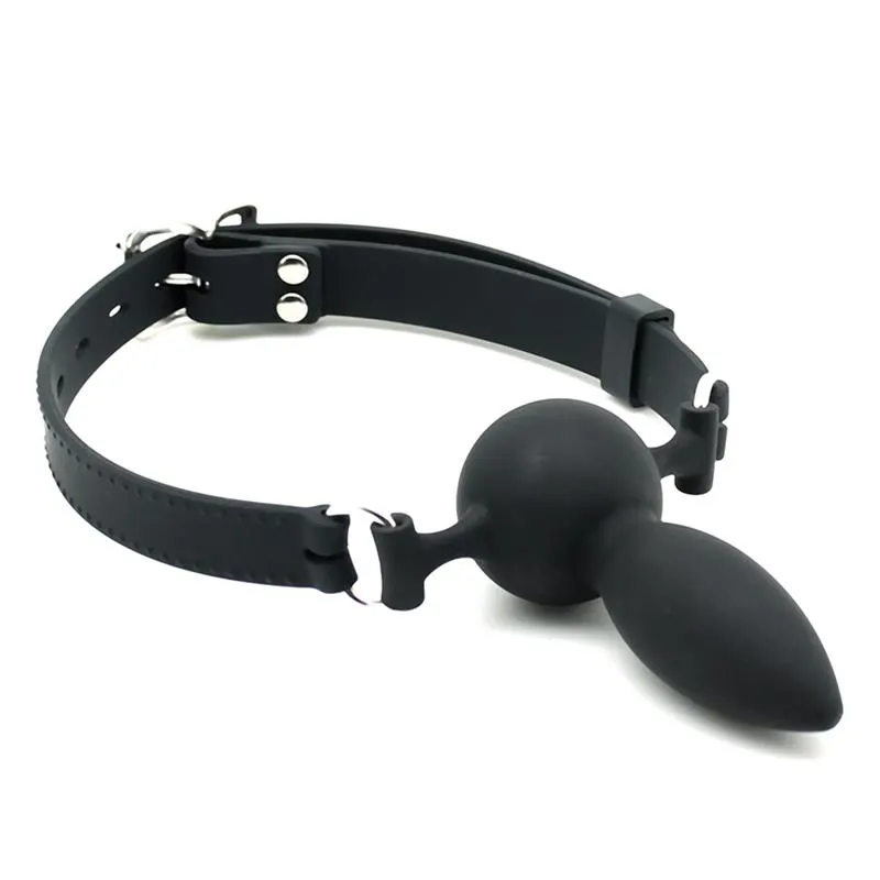 Mordaza con Plug Silicona · LATEX PLAY · Máscaras, Antifaces y Mordazas — Foto 2