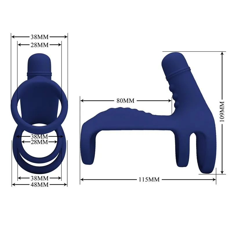 Vibrating Penis Sling Anillo-Funda Vibradora · PRETTYLOVE · PRETTYLOVE · Anillos para el Pene — Foto 6