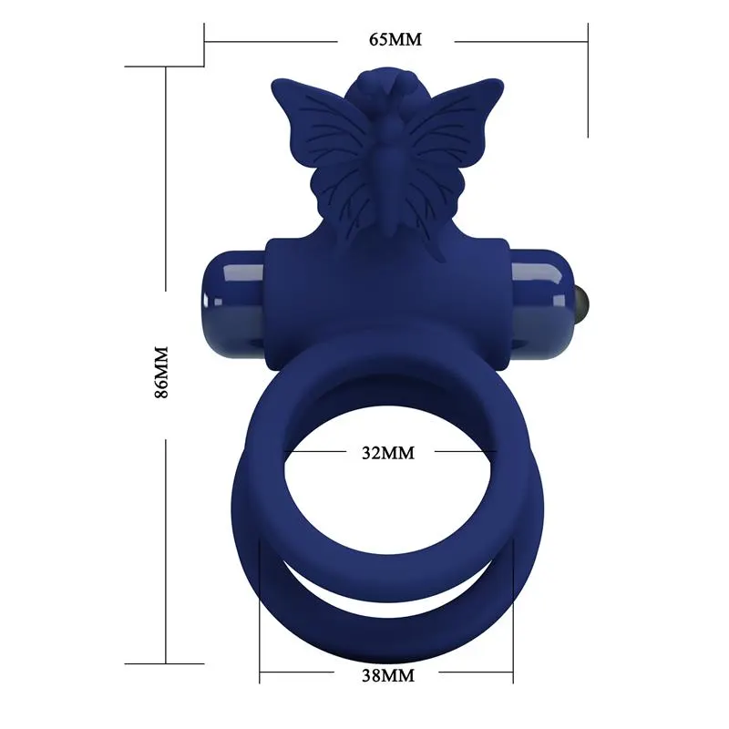 Anillo Doble para el Pene con Vibración · PRETTYLOVE · Anillos para el Pene — Foto 9