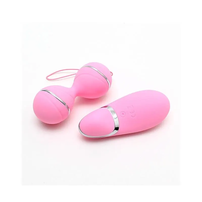 Bolas Kegel con Control Remoto y Estimulador Ibiza Rosa · RIMBA TOYS · Bolas Chinas y Salud Femenina — foto 2