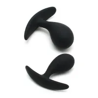 Set de 2 Plugs Anatómicos Copenhagen Negro · RIMBA TOYS · Anal
