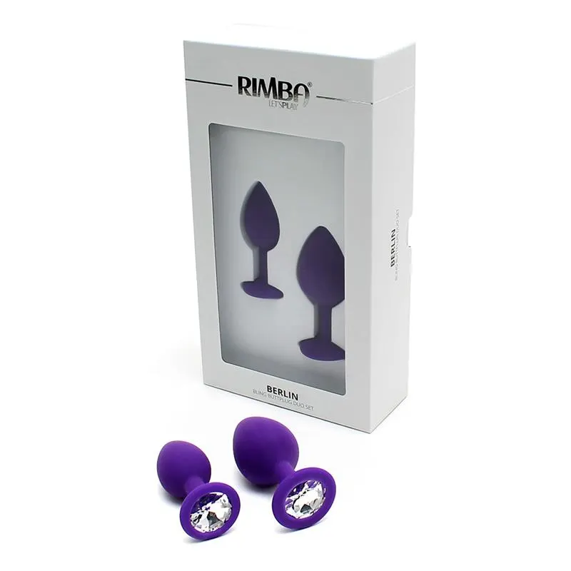 Set de 2 Plugs con Joya Berlin Purpura · RIMBA TOYS · Anal — photo 4