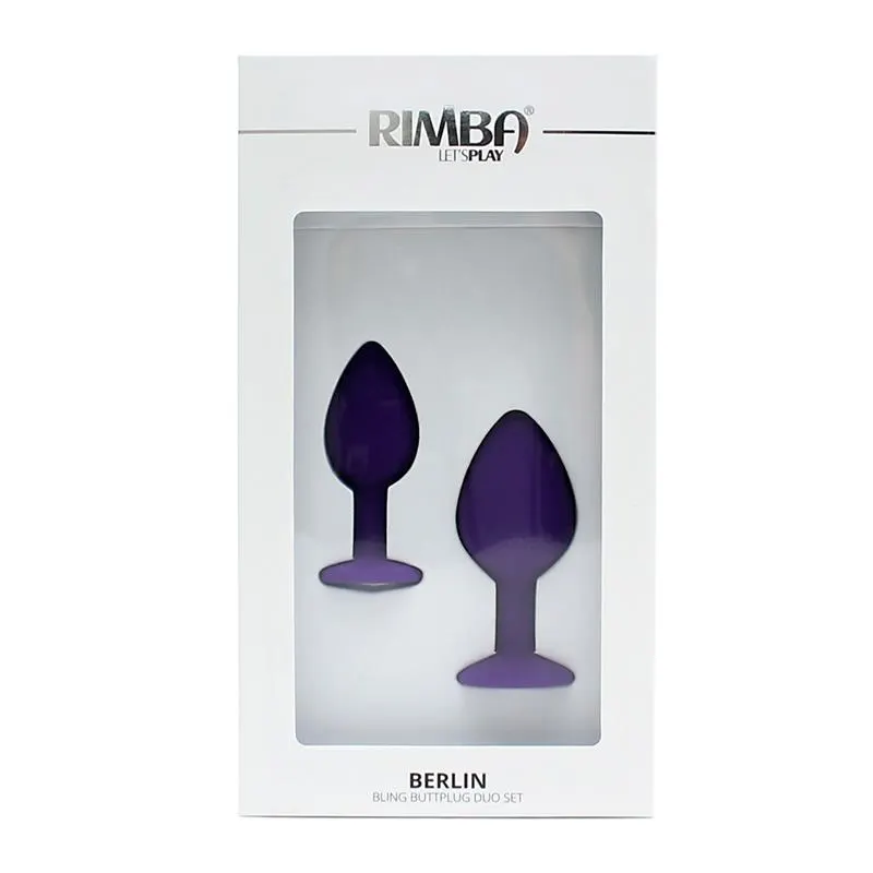 Set de 2 Plugs con Joya Berlin Purpura · RIMBA TOYS · Anal — photo 5