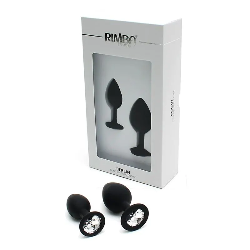 Set de 2 Plugs con Joya Berlin Negro · RIMBA TOYS · Anal — Foto 4