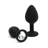 Set de 2 Plugs con Joya Berlin Negro · RIMBA TOYS · Anal