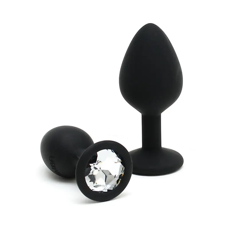 Set de 2 Plugs con Joya Berlin Negro · RIMBA TOYS · Anal