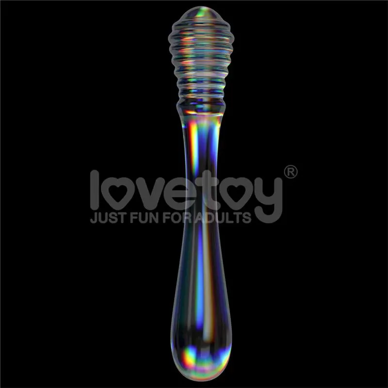 Dildo de Cristal que Brilla en la Oscuridad Twilight Gleam Twin Pleasures · LOVETOY · Dildos — Foto 2