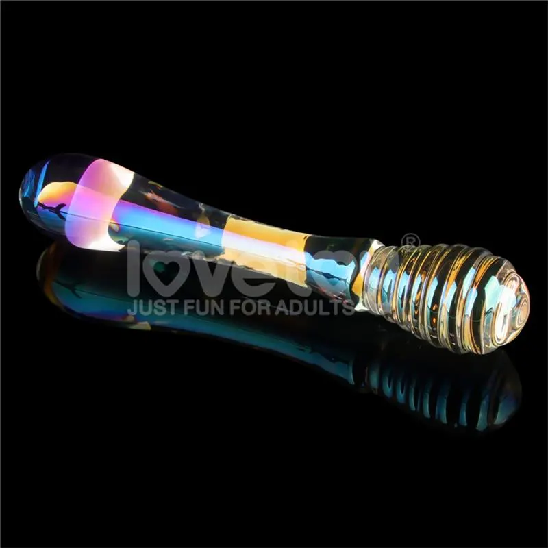 Dildo de Cristal que Brilla en la Oscuridad Twilight Gleam Twin Pleasures · LOVETOY · Dildos — Foto 3