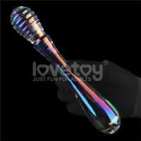 Dildo de Cristal que Brilla en la Oscuridad Twilight Gleam Twin Pleasures · LOVETOY · Dildos