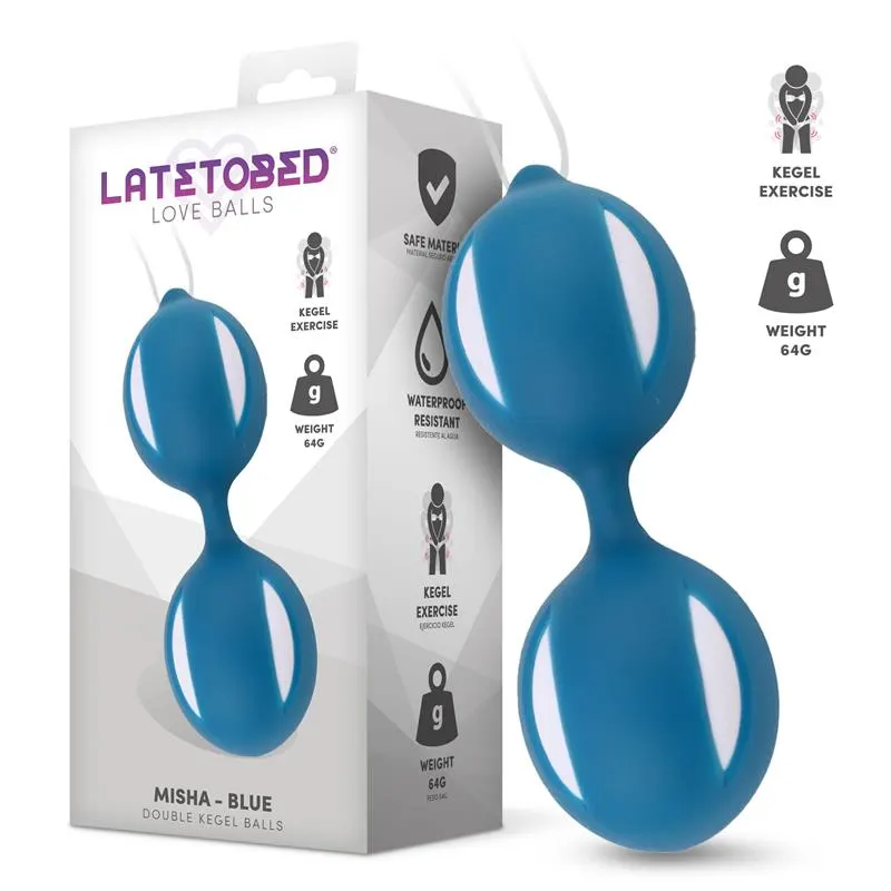 Misha Bola Kegel Doble con Peso Interno · LATETOBED · Bolas Chinas y Salud Femenina
