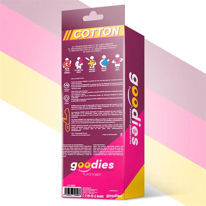 Cotton Vibrador Punto G y Conejito USB Silicona Fuchsia · GOODIES · Vibradores — Foto 3