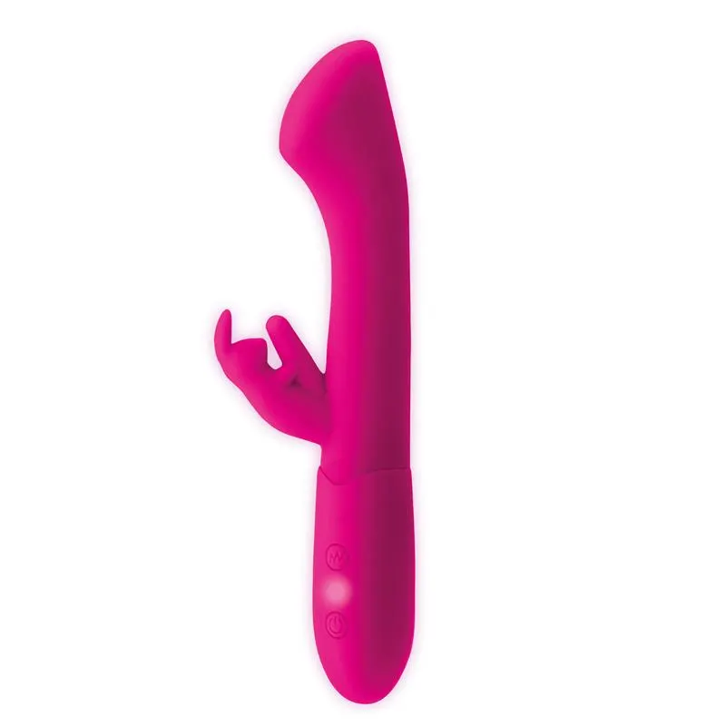 Cotton Vibrador Punto G y Conejito USB Silicona Fuchsia · GOODIES · Vibradores — Foto 4