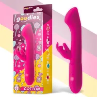 Cotton Vibrador Punto G y Conejito USB Silicona Fuchsia · GOODIES · Vibradores