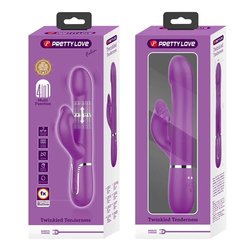 Zalin Vibrador con Bolas Rotatorias y Lengua · PRETTYLOVE · Vibradores — Foto 11
