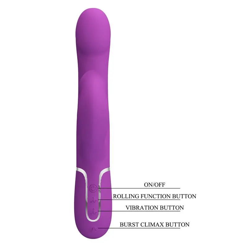 Zalin Vibrador con Bolas Rotatorias y Lengua · PRETTYLOVE · Vibradores — Foto 8