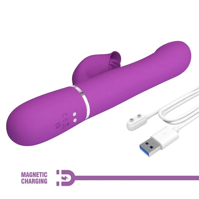Zalin Vibrador con Bolas Rotatorias y Lengua · PRETTYLOVE · Vibradores — Foto 9
