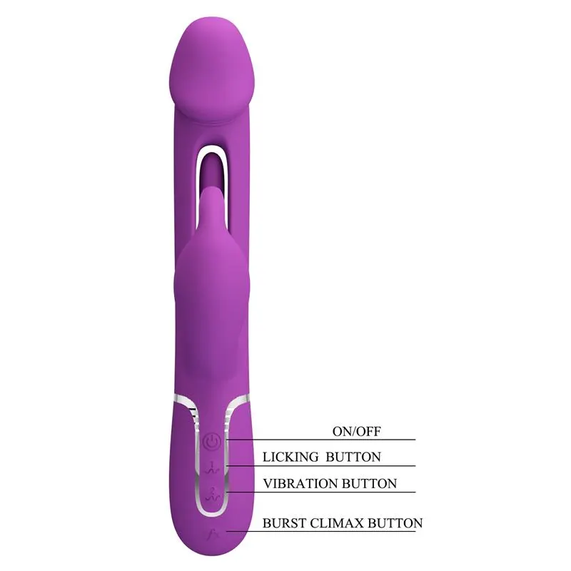 Kampas Vibrador con Lengua Lila · PRETTYLOVE · Vibradores — Foto 8